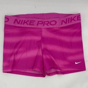 Nike Pro Striped 3” Shorts in Playful Pink